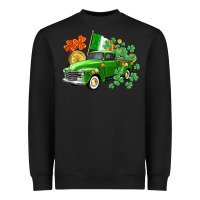Black Western St. Patrick's Day truck Heavyweight Sweatshirt - CowGirlArtShop