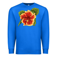 True Royal Hawaiian Hibiscus Flower Illustrations Premium Sweatshirt - LillyAllenDesigns