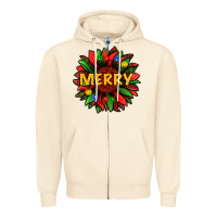 Sandshell merry christmas with light sunflower bbs Zipper Hoodie - BundleAndBundleShop