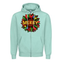 Seafoam merry christmas with light sunflower bbs Zipper Hoodie - BundleAndBundleShop
