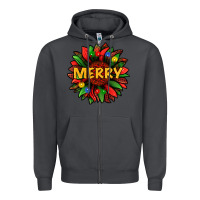 Smoke merry christmas with light sunflower bbs Zipper Hoodie - BundleAndBundleShop