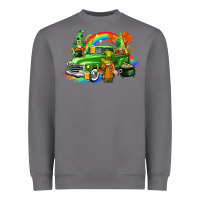 Storm St. Patrick's Day truck with gnomies Heavyweight Sweatshirt - CowGirlArtShop