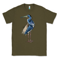 Army Green Louisiana Heron Classic Tee - LillyAllenDesigns