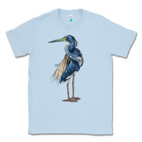 Dusty Blue Louisiana Heron Classic Tee - LillyAllenDesigns