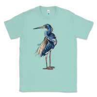 Seafoam Louisiana Heron Classic Tee - LillyAllenDesigns