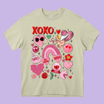 Cute Valentines Day Heavy Core Tee Designed By Maliassmallbusiness