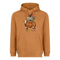 Meerkat Christmas cow sheep and chicken Heavyweight Hoodie - LillyAllenDesigns
