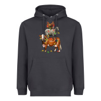 Smoke Christmas cow sheep and chicken Heavyweight Hoodie - LillyAllenDesigns