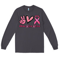 Smoke Peace love cure Cancer Awareness Long Sleeve Tee - HowdyJamesFarm