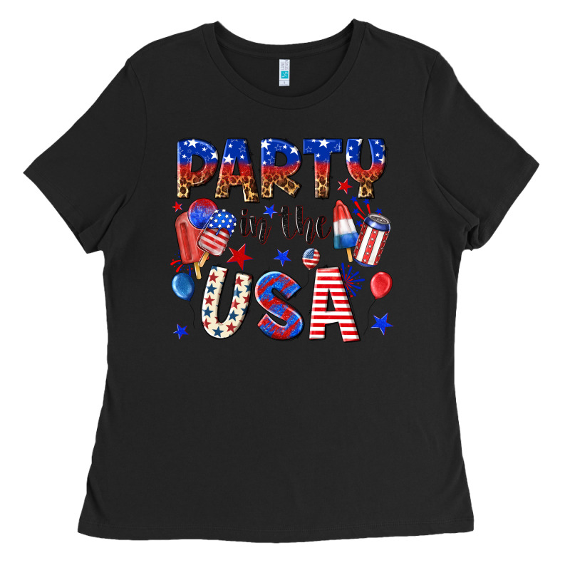 Party In The Usa Ladies Tee by NancyCooperArtShop | Teevron