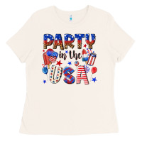 Bone party in the usa Ladies Tee - NancyCooperArtShop