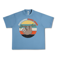 Pebble Blue Born in 1980 Womens 1980 Urban Heavy Tee - Bettercallsaul