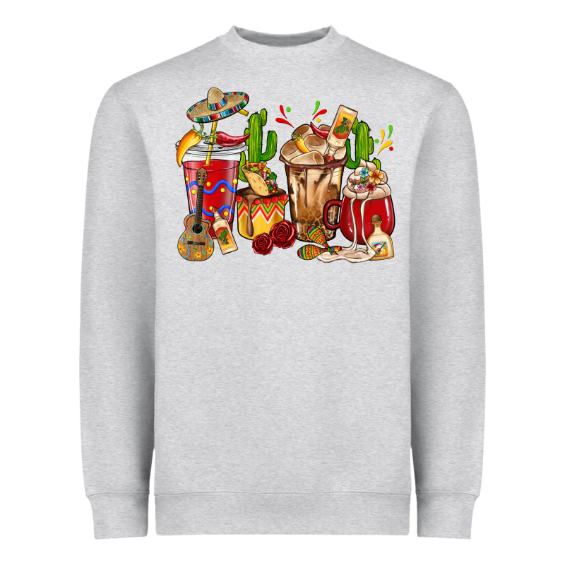 Cino De Mayo Coffee Cups Mexico Heavyweight Sweatshirt by HowdyJamesFarm | Teevron