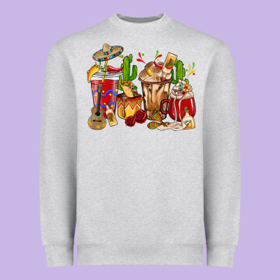 Cino De Mayo Coffee Cups Mexico Heavyweight Sweatshirt Designed By Howdyjamesfarm