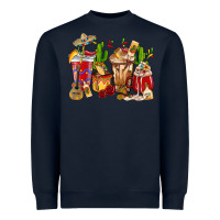 Navy Cino De Mayo coffee cups Mexico Heavyweight Sweatshirt - HowdyJamesFarm