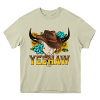 Mossy yeehaw bull skull Heavy Core Tee - NancyCooperArtShop
