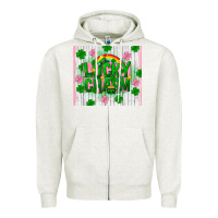 Oatmeal Heather lucky charm st patricks day Zipper Hoodie - FaDigitalArtStudio
