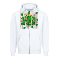 White lucky charm st patricks day Zipper Hoodie - FaDigitalArtStudio
