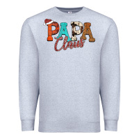 Heather Grey Papa Claus Premium Sweatshirt - CowhideDigitalArt