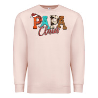 Pale Pink Papa Claus Premium Sweatshirt - CowhideDigitalArt