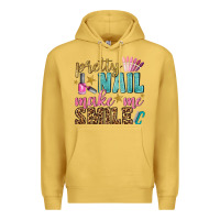 Antique Gold pretty nail make me smile bbs Premium Hoodie - BundleAndBundleShop