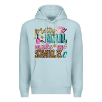 Blue Mist pretty nail make me smile bbs Premium Hoodie - BundleAndBundleShop