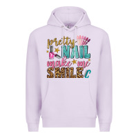 Lilac pretty nail make me smile bbs Premium Hoodie - BundleAndBundleShop
