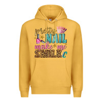 Mustard pretty nail make me smile bbs Premium Hoodie - BundleAndBundleShop