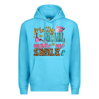 Ocean Blue pretty nail make me smile bbs Premium Hoodie - BundleAndBundleShop