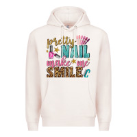 Pale Pink pretty nail make me smile bbs Premium Hoodie - BundleAndBundleShop