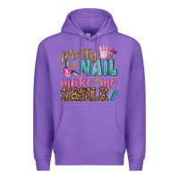 Purple pretty nail make me smile bbs Premium Hoodie - BundleAndBundleShop