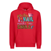 Red pretty nail make me smile bbs Premium Hoodie - BundleAndBundleShop
