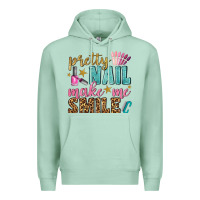 Seafoam pretty nail make me smile bbs Premium Hoodie - BundleAndBundleShop