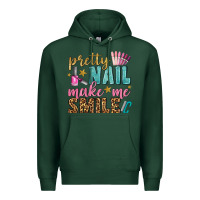 Sports Green pretty nail make me smile bbs Premium Hoodie - BundleAndBundleShop