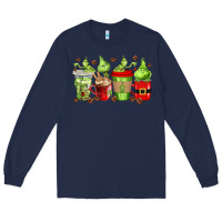 Navy grinch coffee cups Long Sleeve Tee - texasbilliewilder