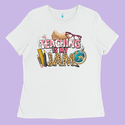 Teaching Is My Jam Teacher School Ladies Tee Designed By Nancycooperartshop