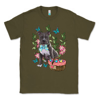 Army Green Easter Pitbull Classic Tee - RanaPortraitStore