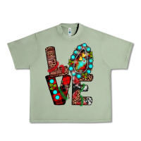 Oil Green christmas love Urban Heavy Tee - JahusDesignShop