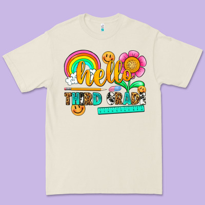 Hello Third Grade Premium Tee Designed By Nancycooperartshop