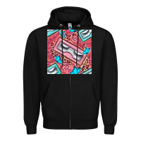 Black cosmetic fake eyelashes and butterfly with leopard seamless pattern bb Zipper Hoodie - BundleAndBundleShop