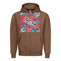 Cosmetic Fake Eyelashes And Butterfly With Leopard Seamless Pattern Bb Zipper Hoodie | Teevron