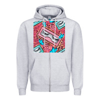 Heather Grey cosmetic fake eyelashes and butterfly with leopard seamless pattern bb Zipper Hoodie - BundleAndBundleShop