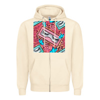 Sandshell cosmetic fake eyelashes and butterfly with leopard seamless pattern bb Zipper Hoodie - BundleAndBundleShop