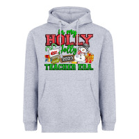 Heather Grey In My Holly Jolly Teacher Era Heavyweight Hoodie - CowhideDigitalArt