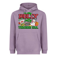 Lavender In My Holly Jolly Teacher Era Heavyweight Hoodie - CowhideDigitalArt