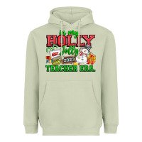 Matcha In My Holly Jolly Teacher Era Heavyweight Hoodie - CowhideDigitalArt