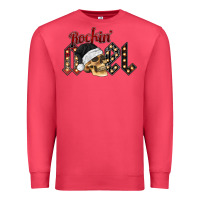 Cardinal rockin noel skull Premium Sweatshirt - CowhideDigitalArt
