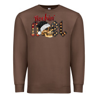 Chestnut rockin noel skull Premium Sweatshirt - CowhideDigitalArt