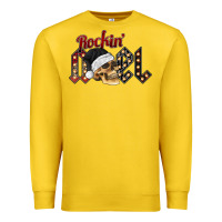 Lemon rockin noel skull Premium Sweatshirt - CowhideDigitalArt