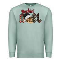 Seafoam rockin noel skull Premium Sweatshirt - CowhideDigitalArt